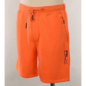RLX RALPH LAUREN Mens Orange Fleece Lined Drawstring Shorts MEDIUM NWT